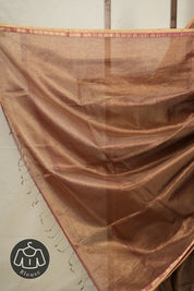 Maroon Gold Maheshwari Tissue Saree - SRMGMTS688