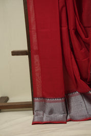 Red Narayan Peth Cotton Saree - SRRNPCS47
