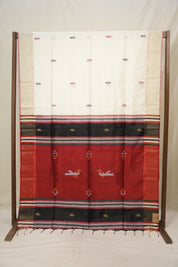 White Mulberry Silk Saree - SRWMSS09