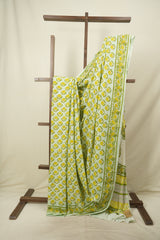 Mint Green HBP Cotton Saree - SRMGCS3719