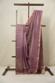 Violet Gold Maheshwari Tissue Saree - SRVGMTS687