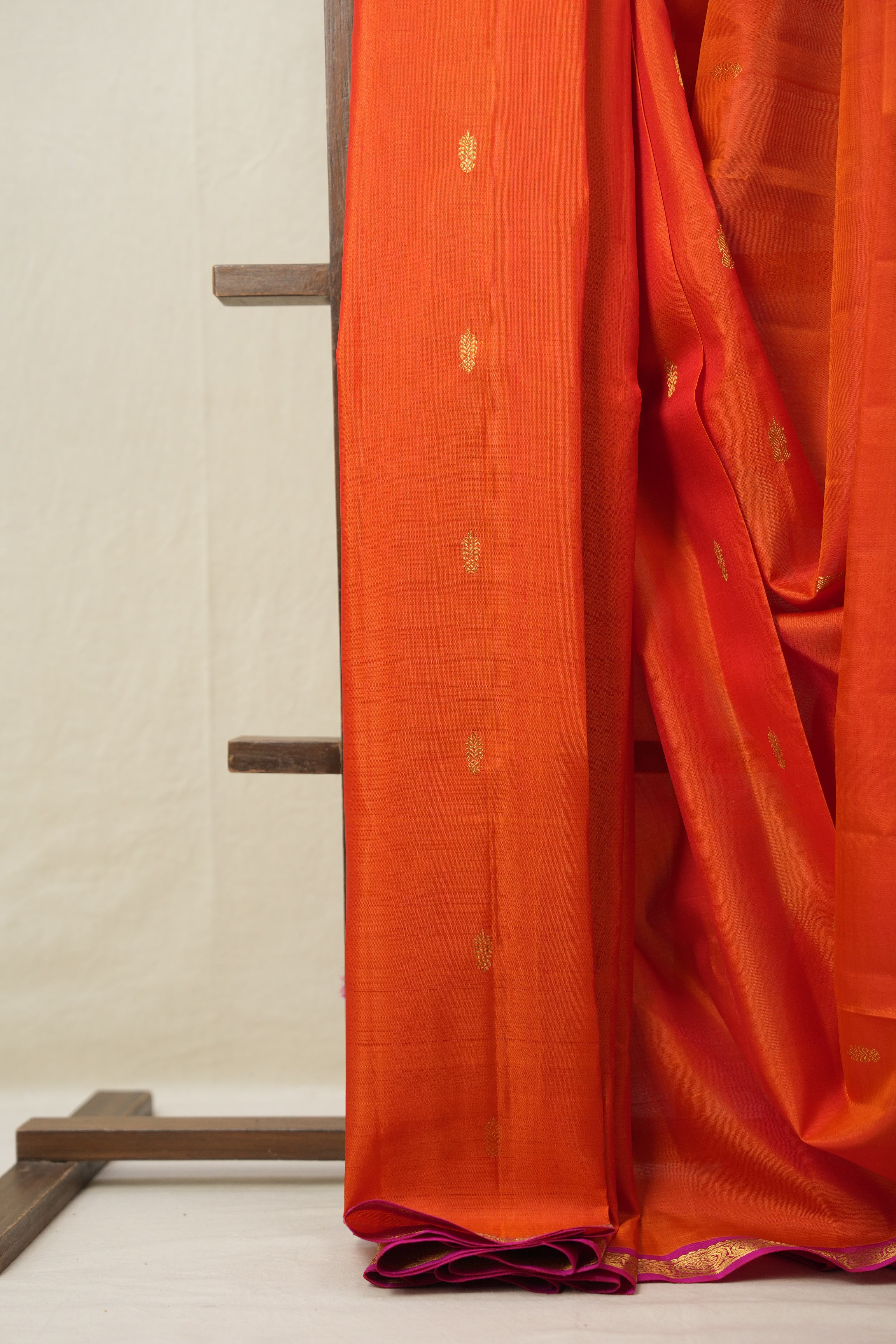 Orange Kanjivaram Silk Saree - SROKSS1058