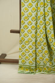 Mint Green HBP Cotton Saree - SRMGCS3719