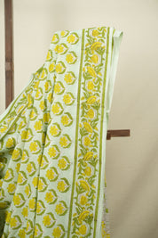 Mint Green HBP Cotton Saree - SRMGCS3719
