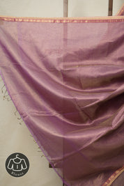 Violet Gold Maheshwari Tissue Saree - SRVGMTS687