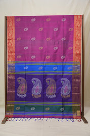 Two Tone Purple Mulberry Silk Saree - SRTTPMSS11