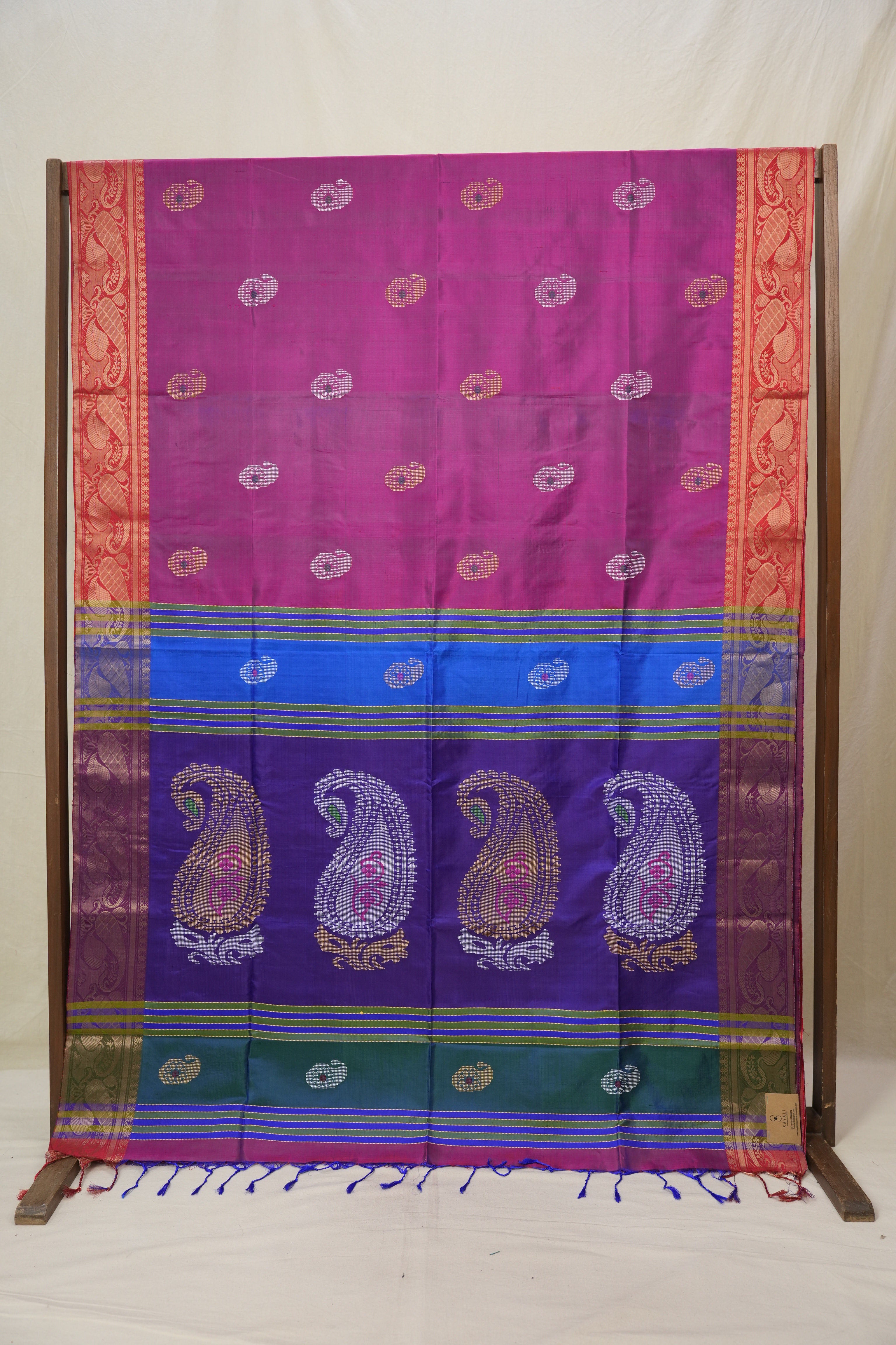 Two Tone Purple Mulberry Silk Saree - SRTTPMSS11