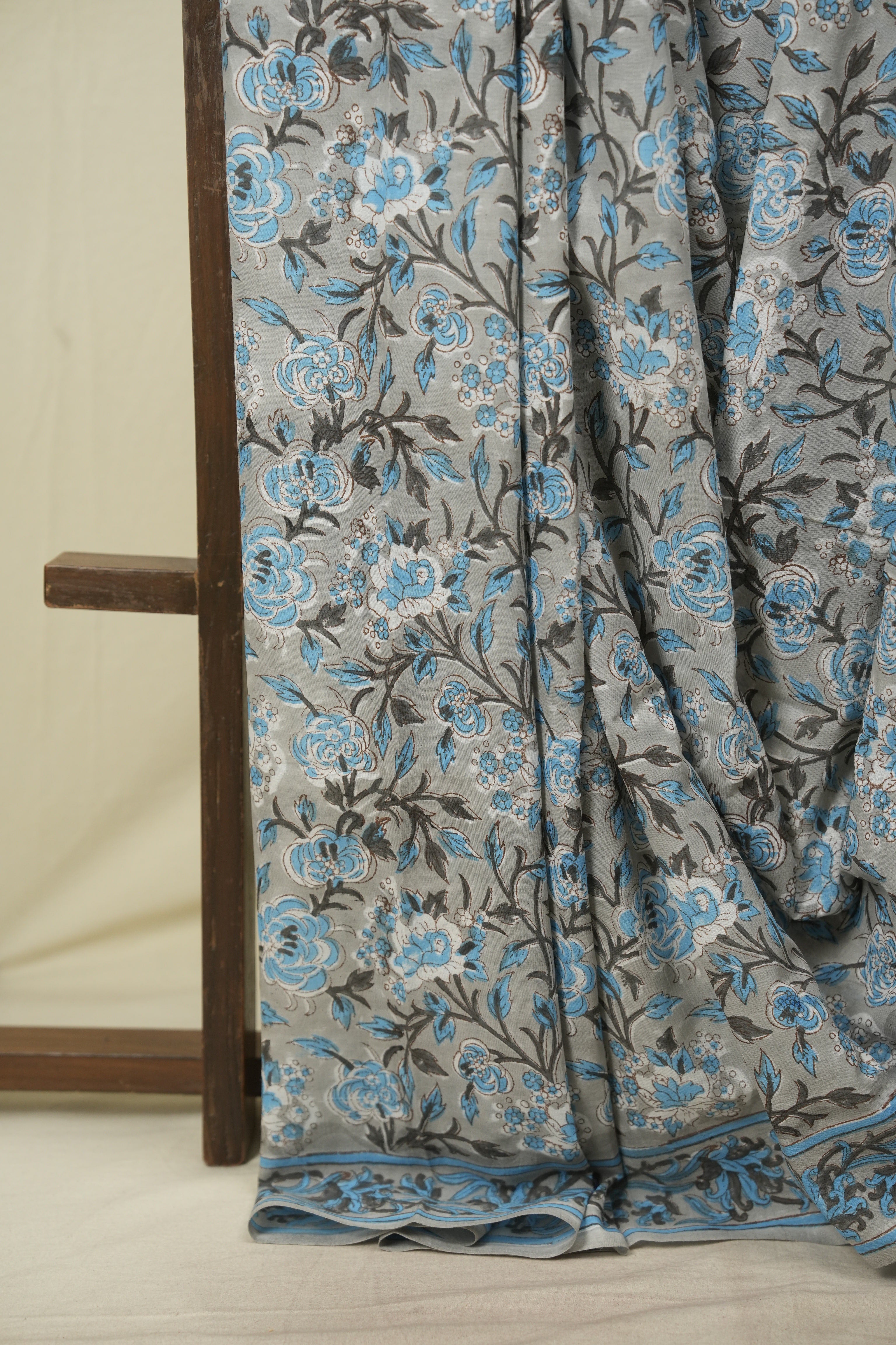 Grey HBP Cotton Saree - SRGCS3716