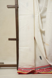 White Bengal Cotton Jamdani Saree - SRWBCJS182