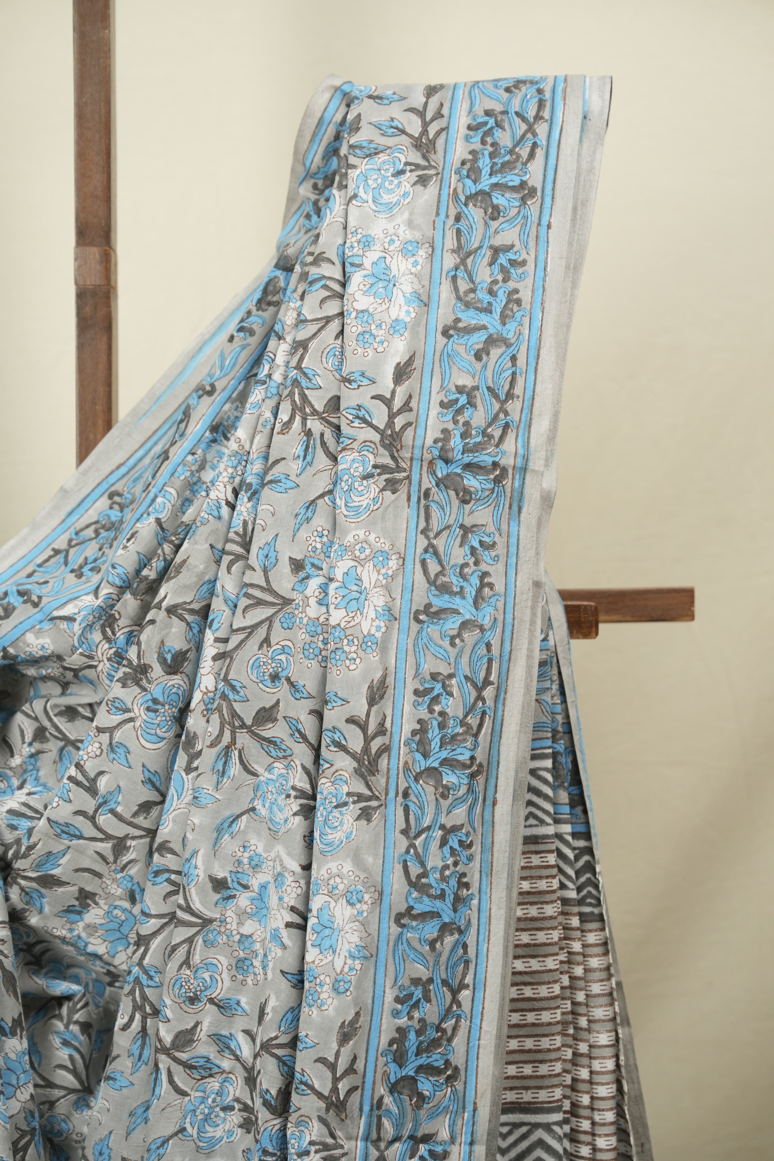Grey HBP Cotton Saree - SRGCS3716