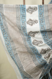 Grey HBP Cotton Saree - SRGCS3716