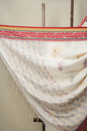 White Bengal Cotton Jamdani Saree - SRWBCJS182
