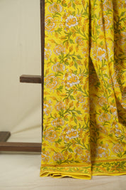 Yellow HBP Cotton Saree - SRYCS3717