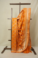 Orange Banarasi Silk Saree - SROBSS905