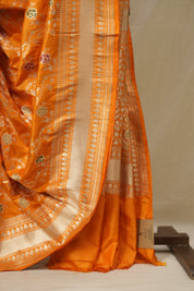 Orange Banarasi Silk Saree - SROBSS905