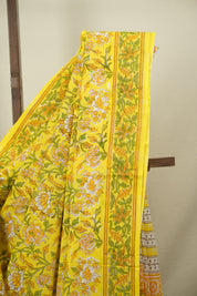 Yellow HBP Cotton Saree - SRYCS3717