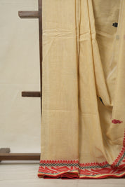 Sand Beige Bengal Cotton Jamdani Saree - SRSBBCJS181