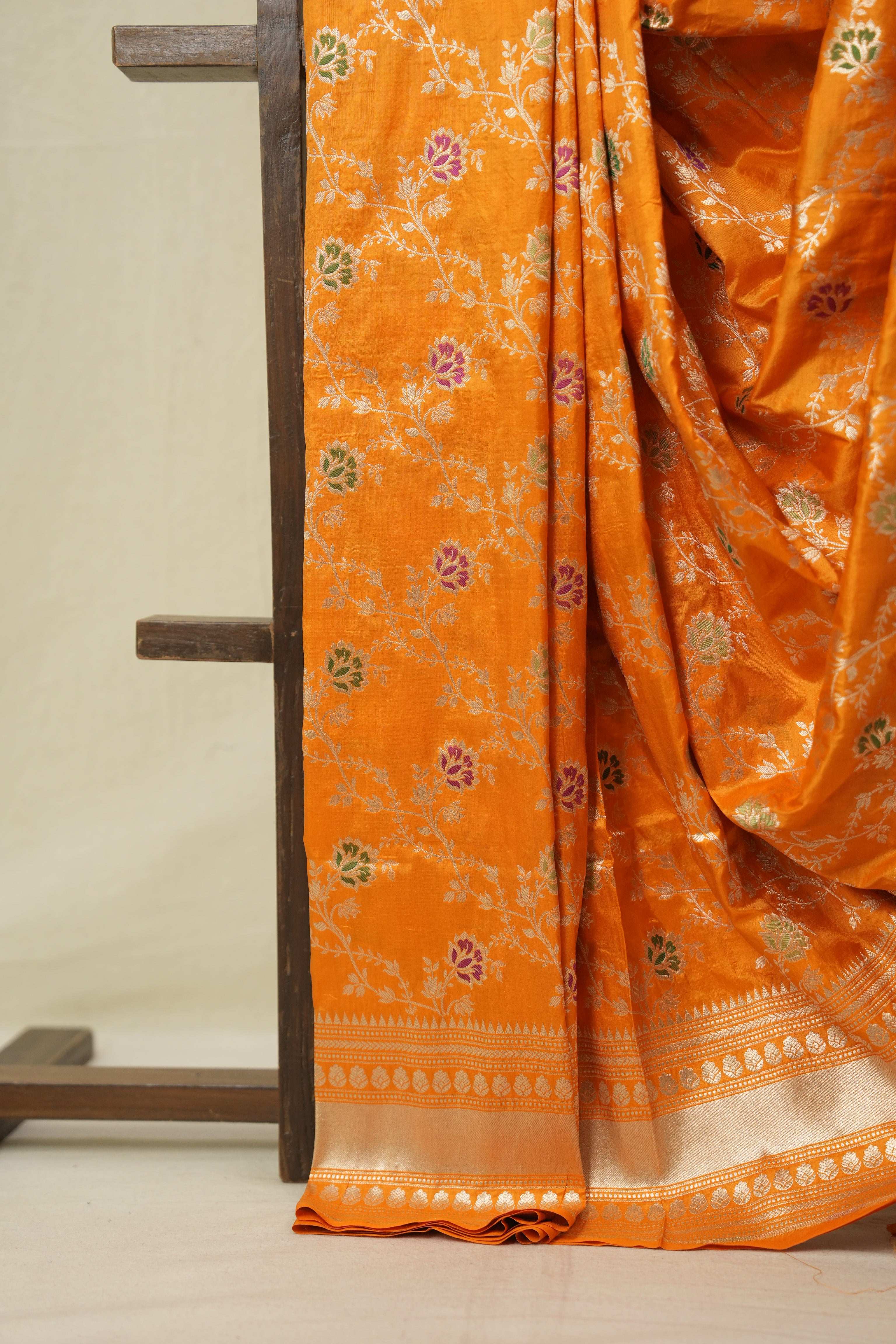 Orange Banarasi Silk Saree - SROBSS905