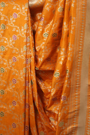 Orange Banarasi Silk Saree - SROBSS905