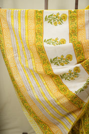 Yellow HBP Cotton Saree - SRYCS3717