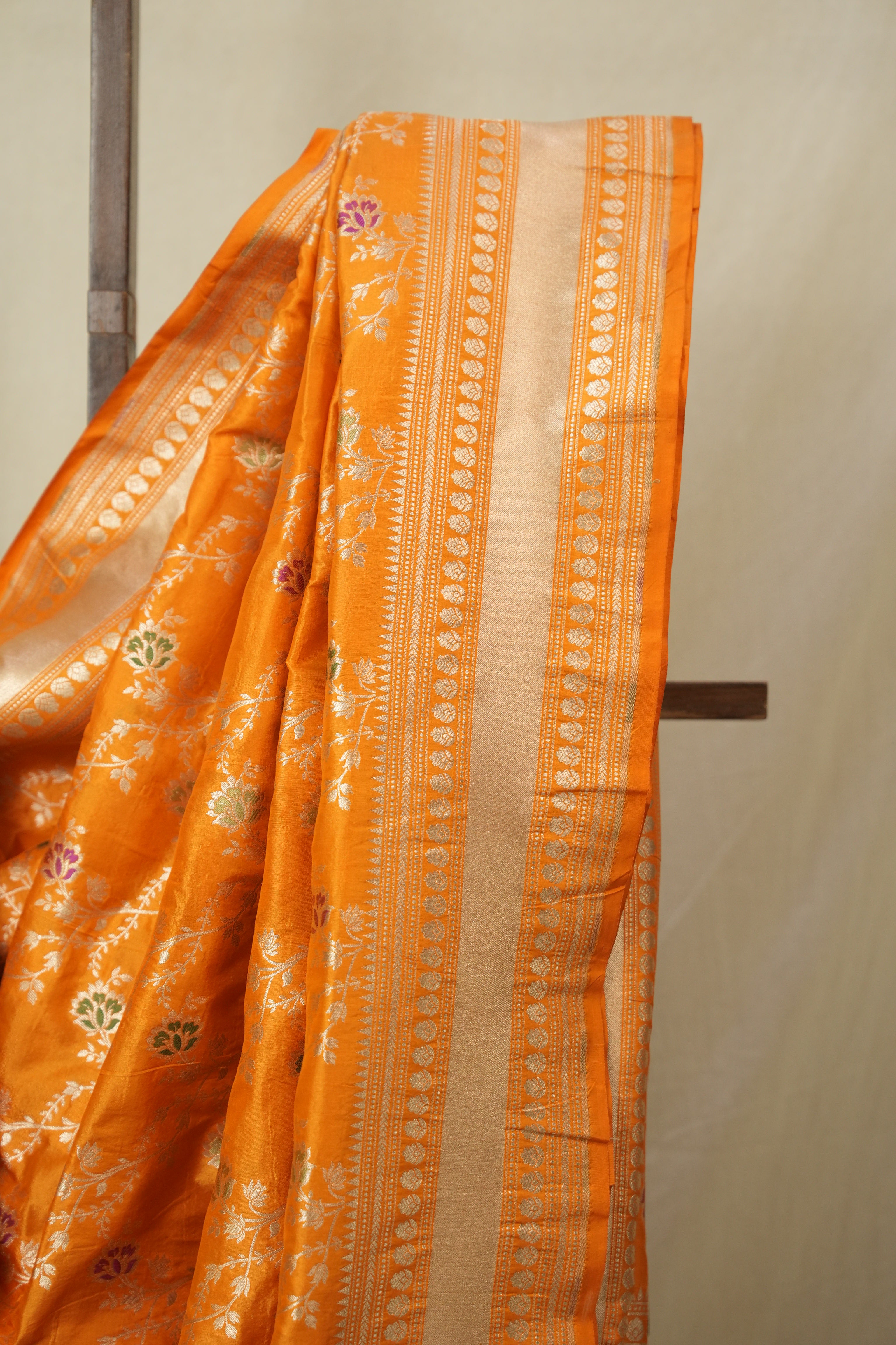 Orange Banarasi Silk Saree - SROBSS905