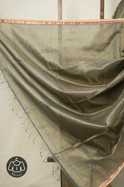 Teal Gold Maheshwari Tissue Saree - SRTGMTS685