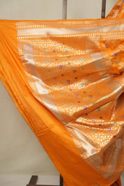 Orange Banarasi Silk Saree - SROBSS905
