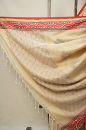 Sand Beige Bengal Cotton Jamdani Saree - SRSBBCJS181