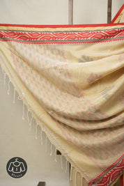 Sand Beige Bengal Cotton Jamdani Saree - SRSBBCJS181