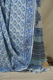 Blue HBP Cotton Saree - SRBCS3718