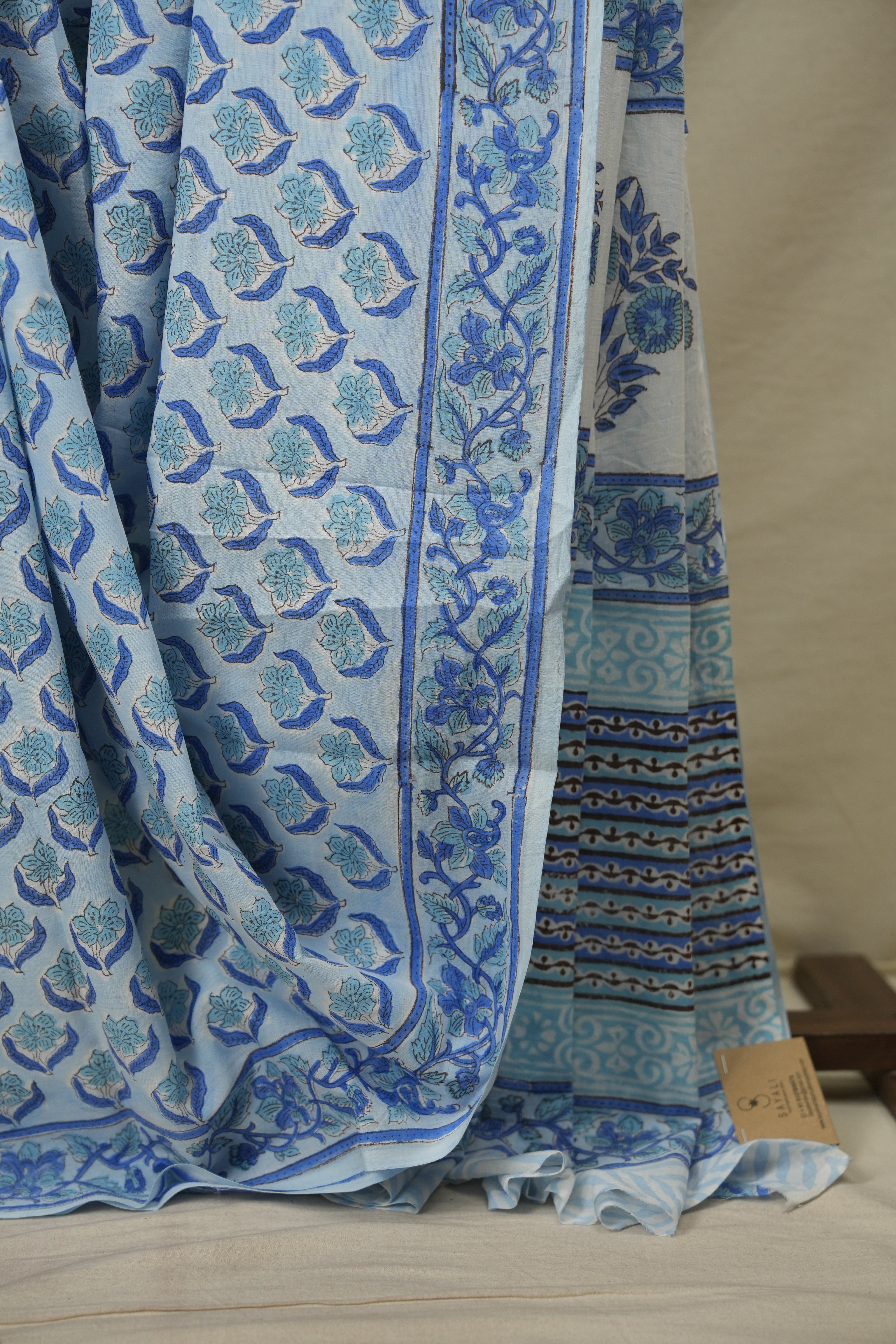 Blue HBP Cotton Saree - SRBCS3718
