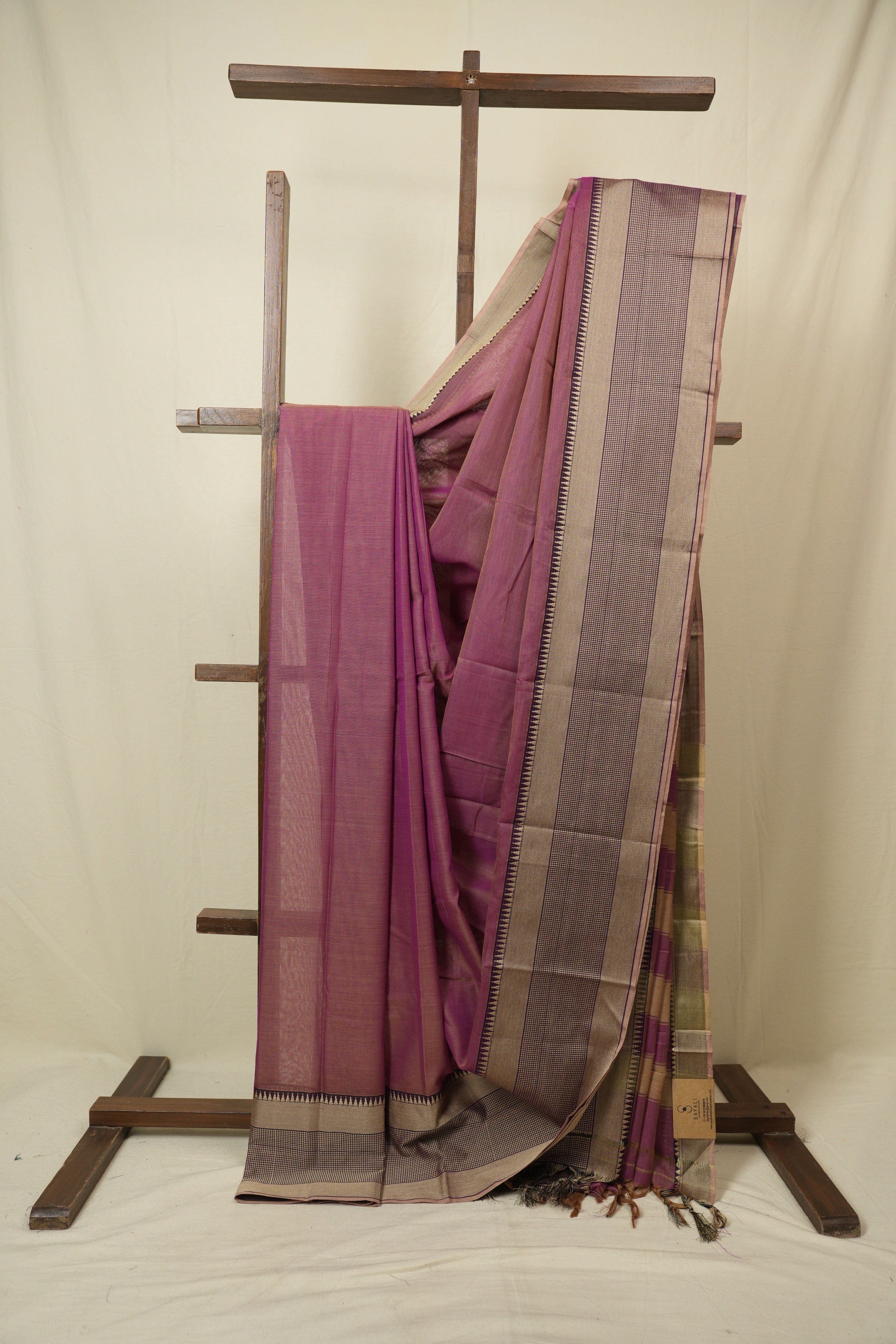 Dusty Pink Narayan Peth Cotton Saree - SRDPNPCS50
