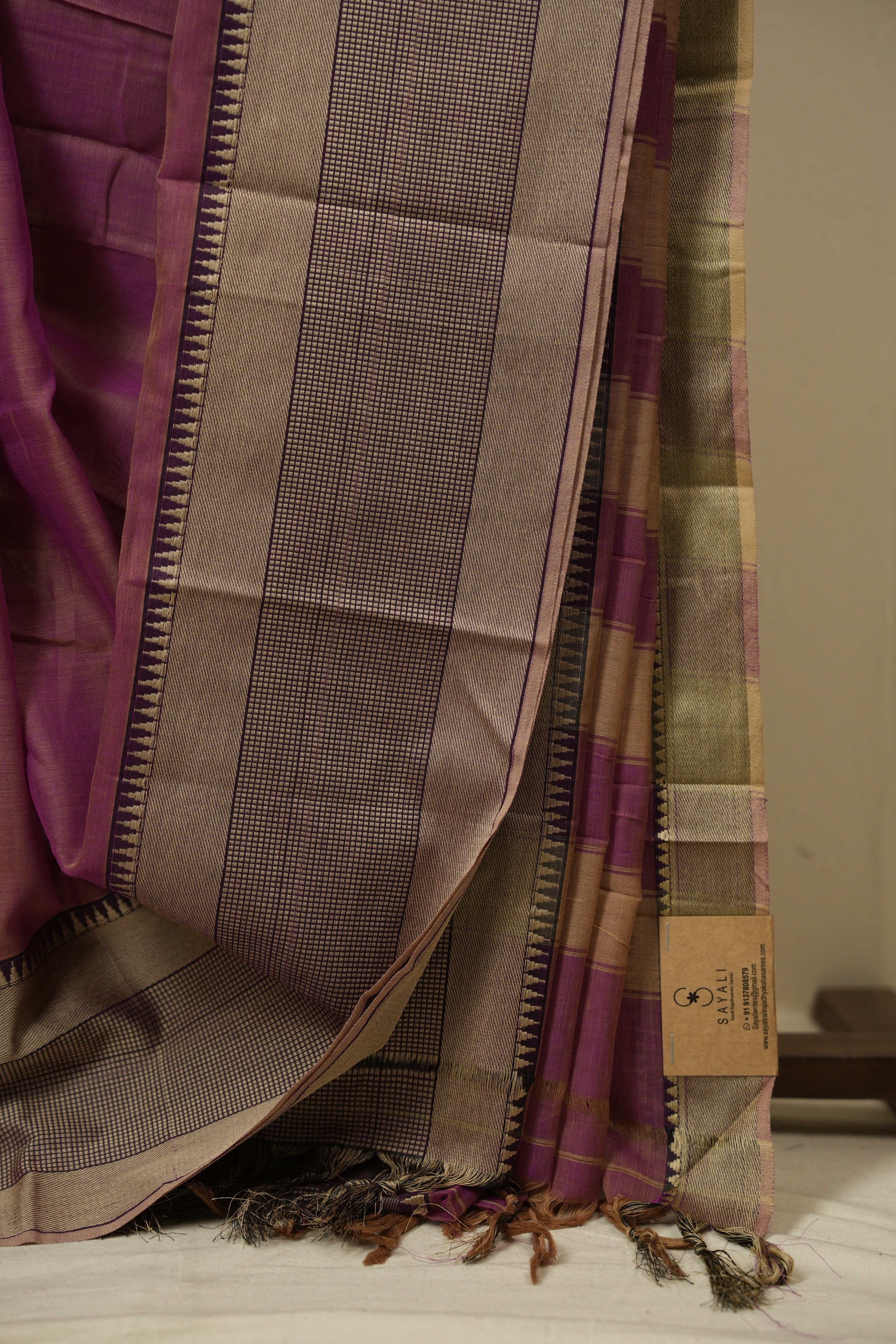 Dusty Pink Narayan Peth Cotton Saree - SRDPNPCS50