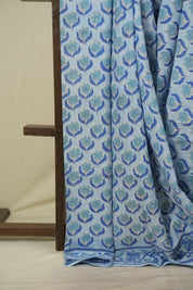 Blue HBP Cotton Saree - SRBCS3718