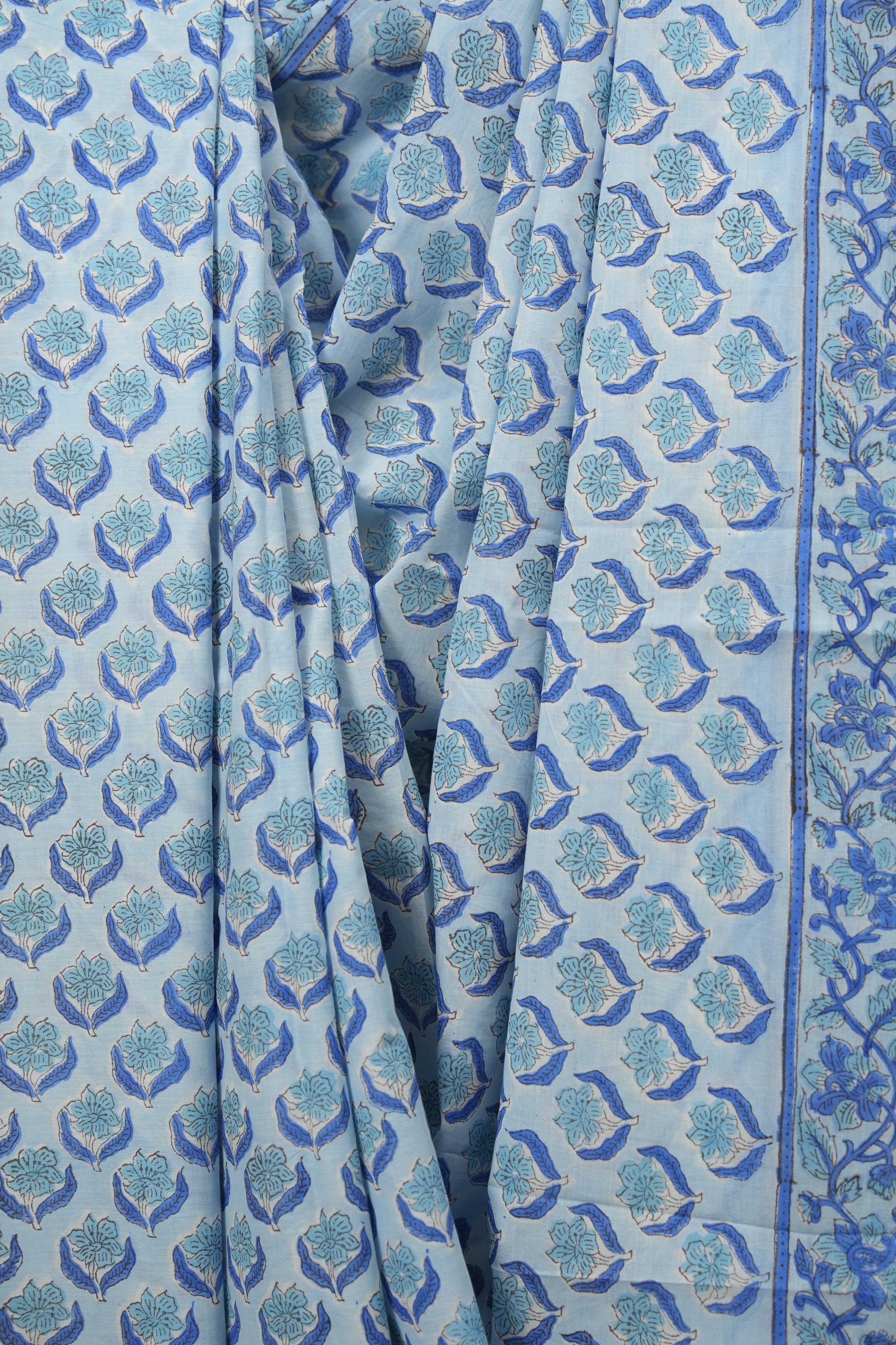 Blue HBP Cotton Saree - SRBCS3718