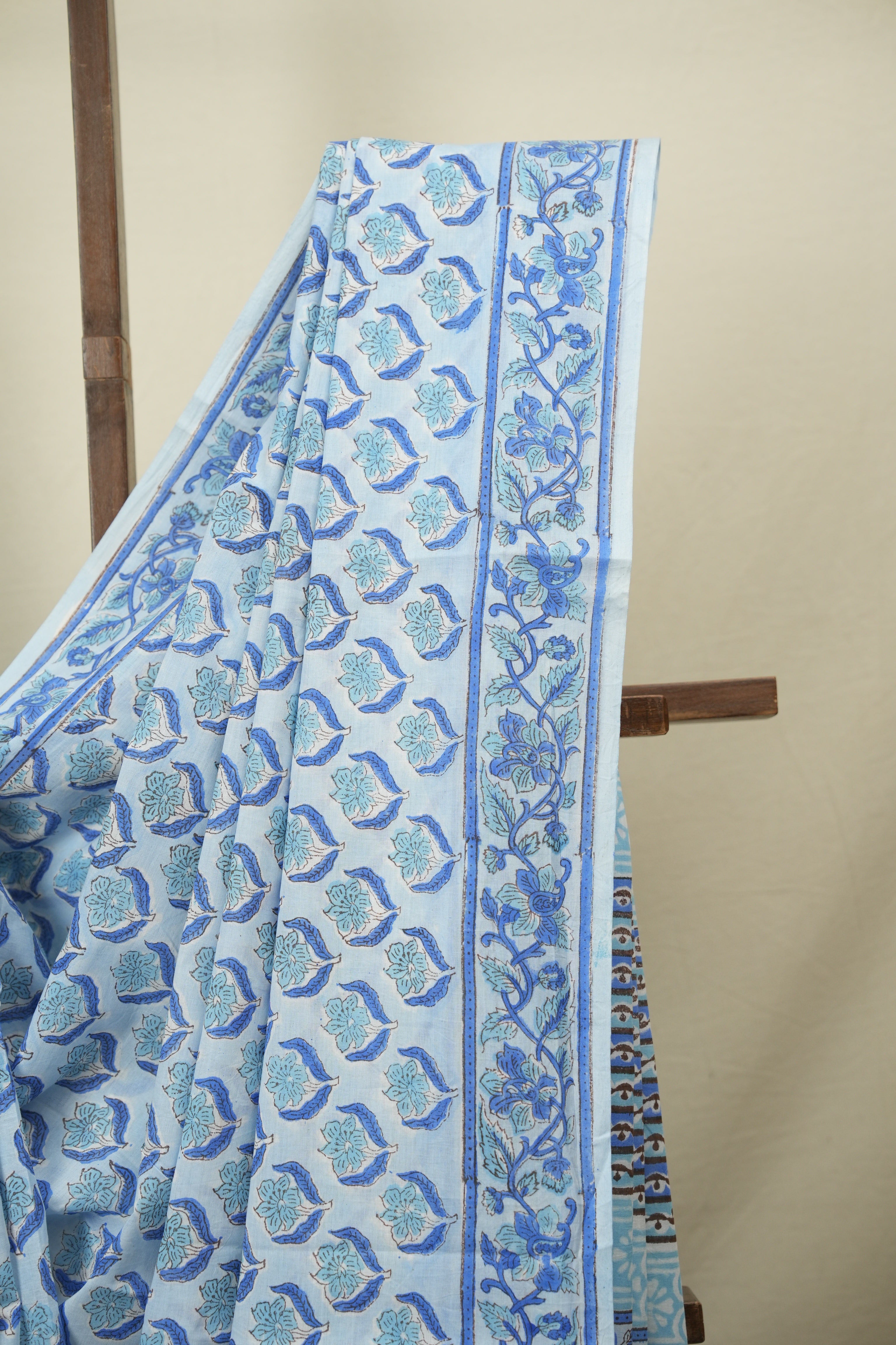 Blue HBP Cotton Saree - SRBCS3718