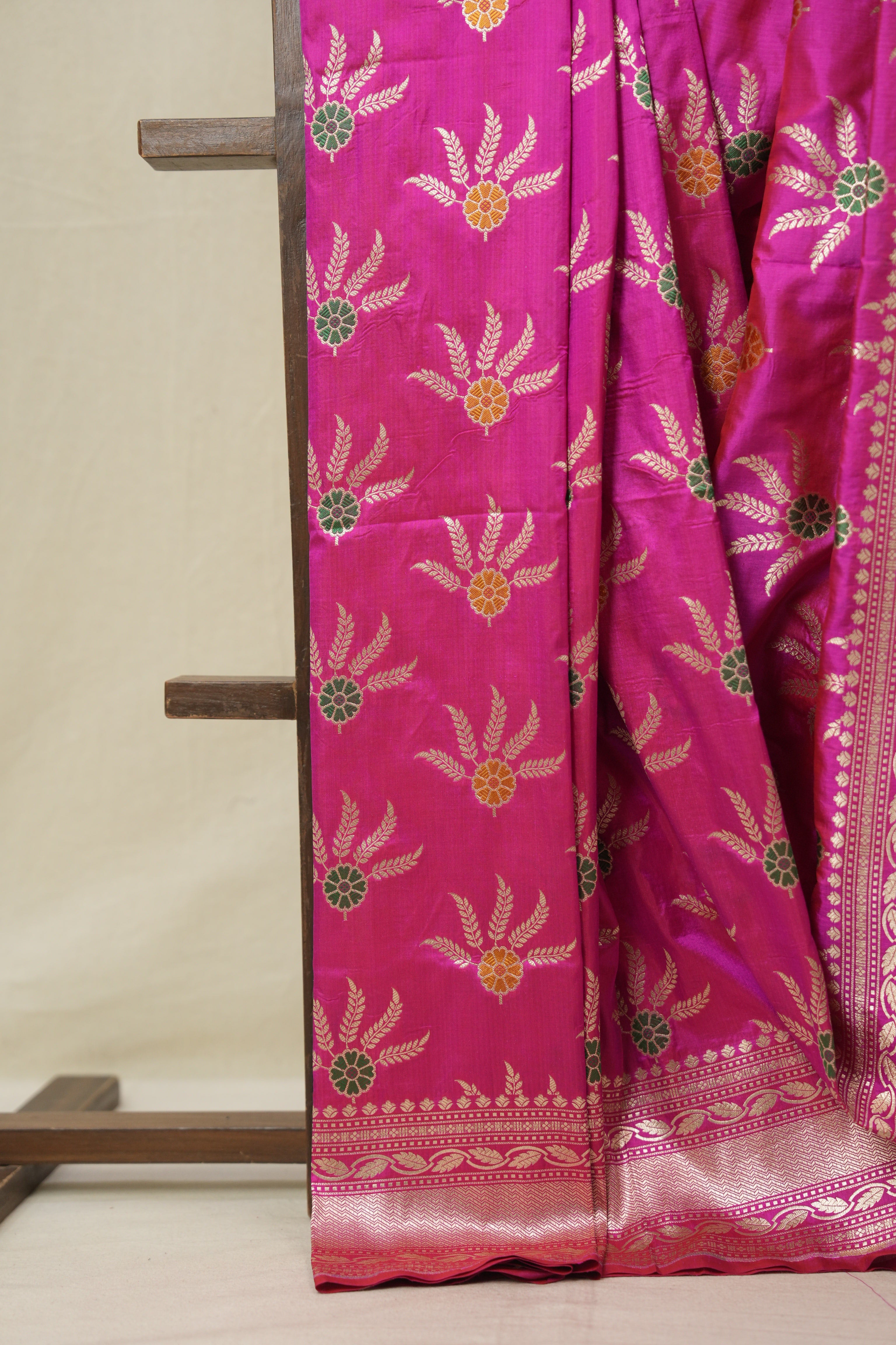 Rani Pink Banarasi Silk Saree - SRRPBSS907