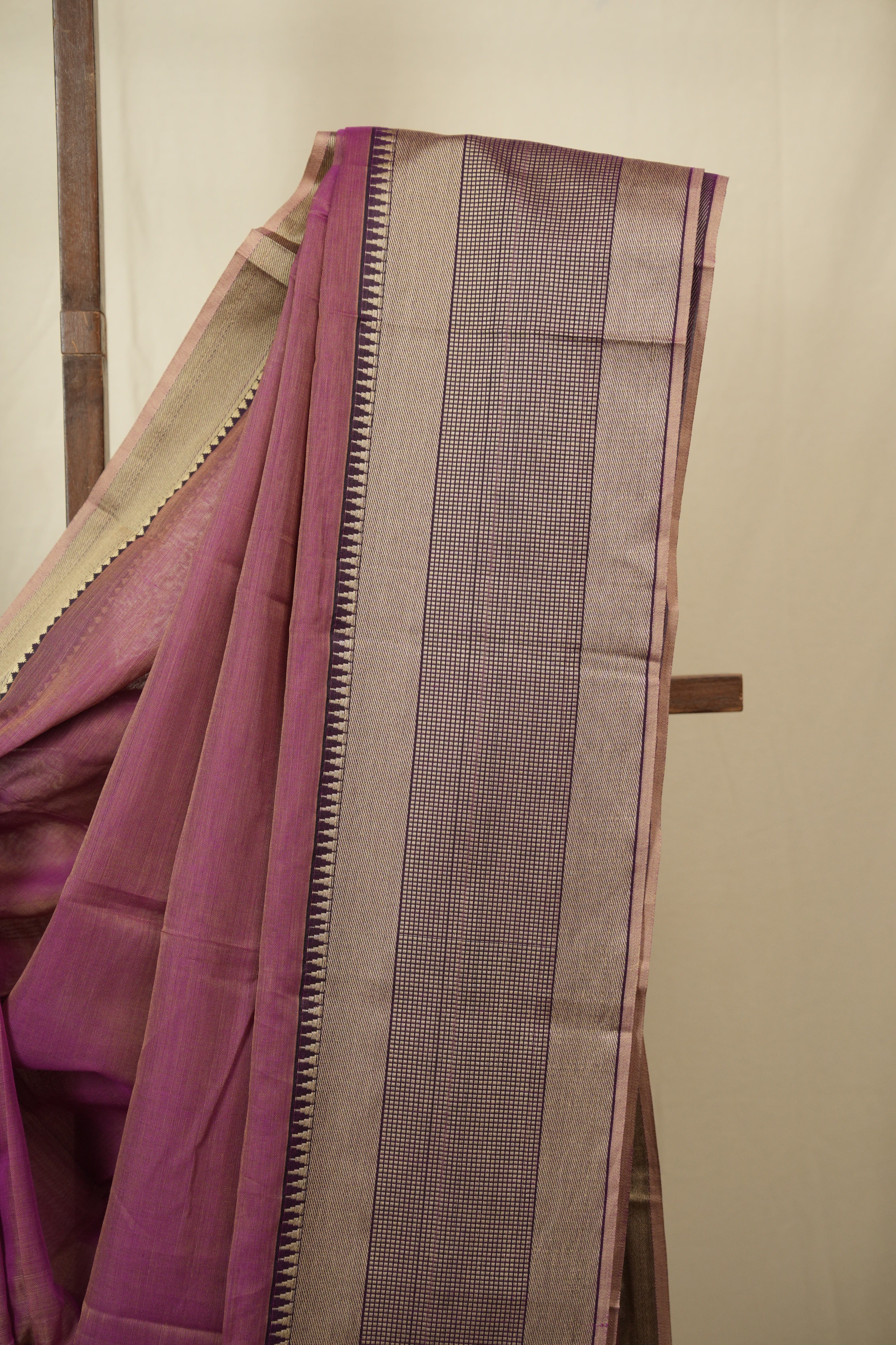 Dusty Pink Narayan Peth Cotton Saree - SRDPNPCS50