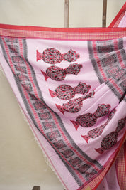 Pink Bengal Cotton Saree - SRPBCS108