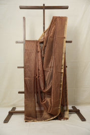 Maroon Gold Maheshwari Tissue Saree - SRMGMTS683