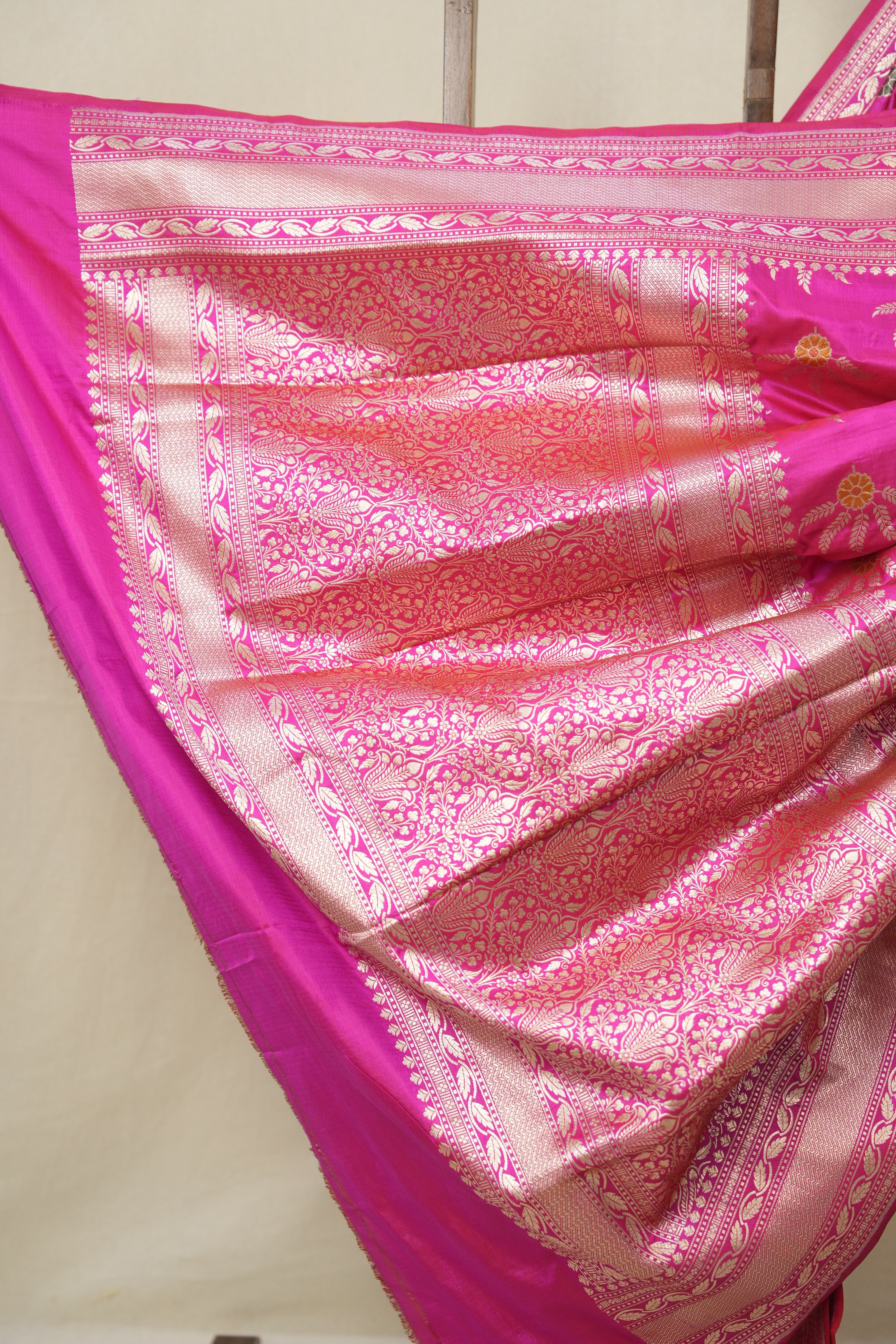 Rani Pink Banarasi Silk Saree - SRRPBSS907