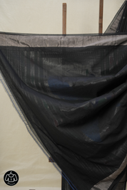 Black Cotton Paithani Saree - SRBCPS694