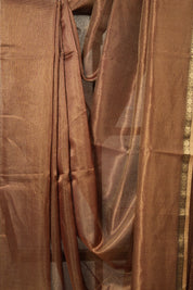 Maroon Gold Maheshwari Tissue Saree - SRMGMTS683