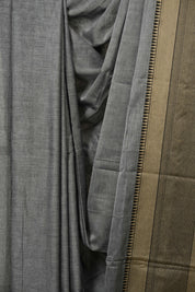 Grey Narayan Peth Cotton Saree - SRGNPCS53