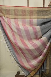 Grey Narayan Peth Cotton Saree - SRGNPCS53