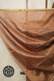 Maroon Gold Maheshwari Tissue Saree - SRMGMTS683