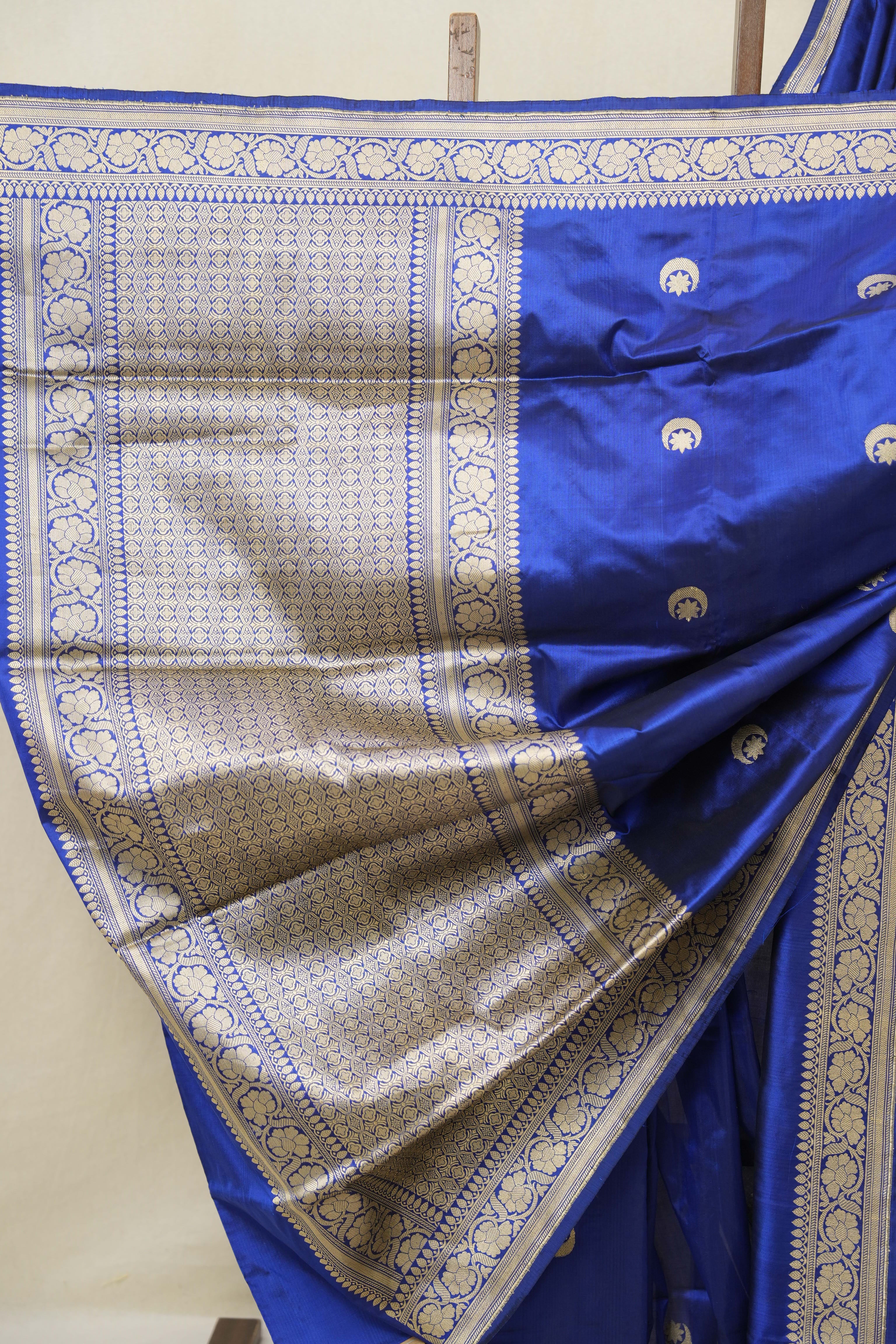 Royal Blue Banarasi Silk Saree - SRRBBSS912
