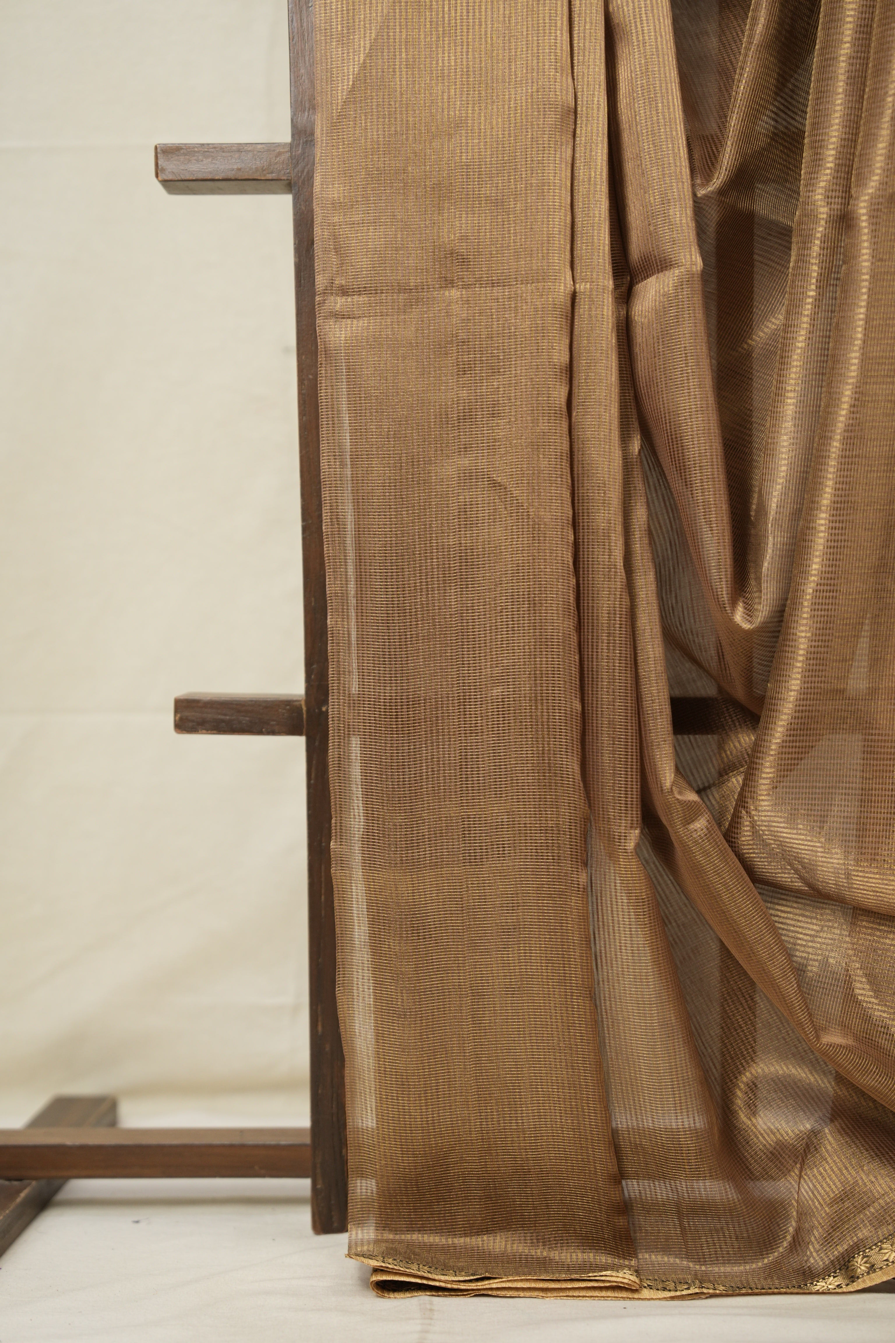 Dusty Lavender Maheshwari Tissue Saree - SRDLMTS682