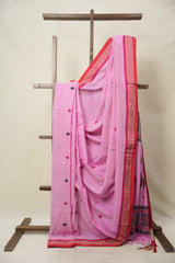 Pink Bengal Cotton Saree - SRPBCS106