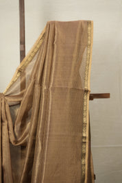 Dusty Lavender Maheshwari Tissue Saree - SRDLMTS682